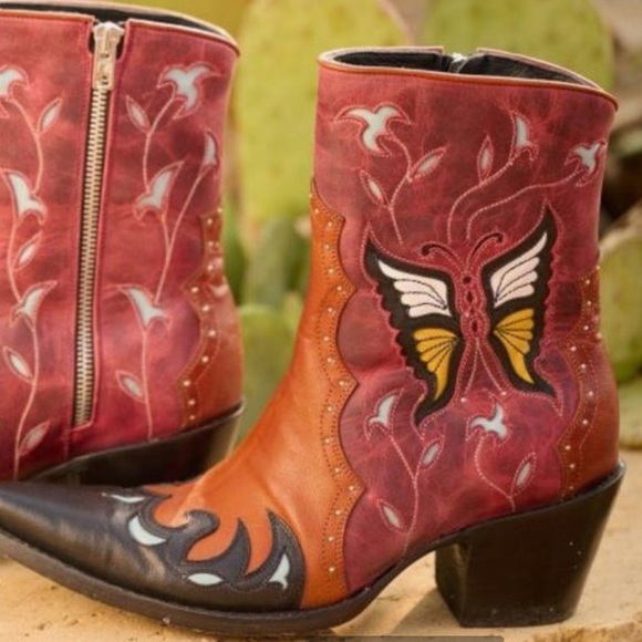 OLD GRINGO MARIPOSITA LOQUITA western cowgirl butterfly boots boho RtL $625 7.5 - Picture 6 of 9